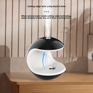 Cross-border Colored Light Anti-gravity 0.5-1L Circular Plastic Gel <b>Humidifier</b> Model GH10 Automatic Shutoff Reverse Atomization - Product Image 6