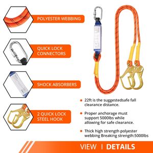 Harnais de sécurité de <span class=keywords><strong>travail</strong></span> durable, absorbant les chocs, pour travaux en hauteur - Product Image 4