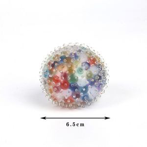 Novedosa Pelota Antiestrés de Cuentas Arcoíris, Divertido Juguete Sensorial para Relajación - Product Image 2