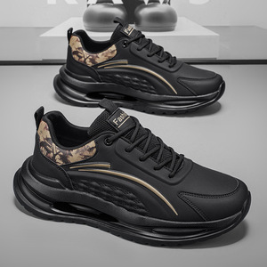Zapatos deportivos transpirables de primavera para hombre, zapatos para correr con absorción de impactos de cuero, zapatillas ligeras de suela suave para jóvenes y estudiantes - Product Image 2