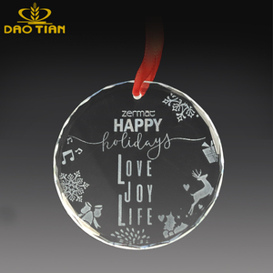 Ornement en verre cristal rond scintillant - Décoration élégante pour arbre de Noël, gravure photo personnalisable, cadeau de Noël pour <span class=keywords><strong>elle</strong></span> - Product Image 6