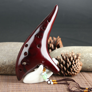 Ocarina en céramique à 12 trous avec sac et accessoires, instrument de musique professionnel - Product Image 4