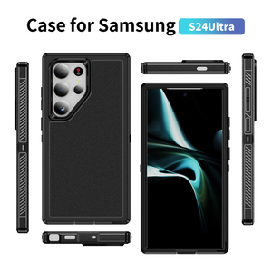 โปร่งใสTPU PC 2 ใน 1 เคสโทรศัพท์กันกระแทกสําหรับ<span class=keywords><strong>Samsung</strong></span> Galaxy S24 Ultra S23 FE S22 PLUS A14 A34 A54 A15 <span class=keywords><strong>5G</strong></span> - Product Image 3