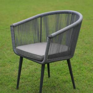 Juego de Mesa y Sillas de Comedor Apilables de Aluminio con Recubrimiento en Polvo para Exteriores, Estilo Moderno para Hotel o <span class=keywords><strong>Villa</strong></span>, Resistente a los Rayos UV, para Patio o Sala de Estar - Product Image 3