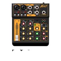 MINI 4-Kanal OTG Soundkarte Audio-Mixer DJ-Konsole BT 48V Audio-Interface für Computer Smartphone Live-Übertragung Computer