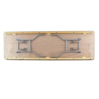 Table pliante moderne en contreplaqué avec panneau décoratif pour usage en entrepôt