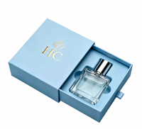 Boîte cadeau parfum en carton recyclé personnalisée, impression UV en relief, emballage carré avec ruban pour cosmétiques et bougies