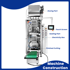 Machine d'emballage multilignes pour sticks de lait concentré, sauces épaisses, sirop, miel et crème à café en sachets - Product Image 3