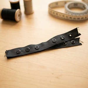 DK-681 18mm Width <b>Plastic</b> Snap Button <b>Tape</b> | Snap Button <b>Tape</b> Durable Webbing for Garment Fastening with Circular Buttons - Product Image 3