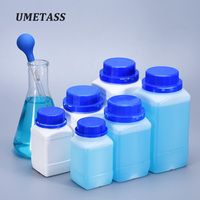 Bouteille en plastique HDPE carrée de haute qualité de 250ml avec couvercle intérieur Conteneur de distribution d'alcool liquide médical Utilisation de pilules