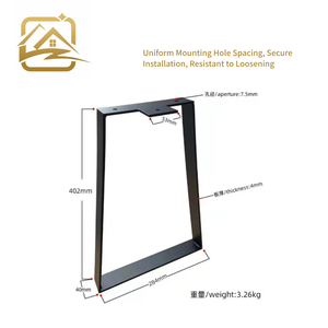Patas de sofá de metal de lujo, personalizadas de fábrica OEM, de alta resistencia, negras, cuadradas, en forma de X, patas de hierro para muebles, económicas para escritorio - Product Image 3