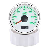 12V 52mm Auto Racing Tachometer Gauge Meter 3000 Rpm 2 Red Pointer White Led
