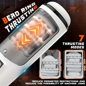 電動ポケットオナホール バイブレーター 大人のおもちゃ 自動挿入式男性用マスターベーションカップ ビーズリング付き - Product Image 3