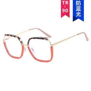 Monture Lunettes Anti-Lumière Bleue Caractéristique Carré Myopie Cadre Diamant Visage Élégant Instagram Populaire <span class=keywords><strong>Natu</strong></span> Couleur - Product Image 5