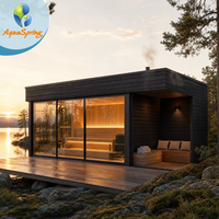 Salle de sauna traditionnelle VIP sur mesure de grande taille avec salon de relaxation privé et système de contrôle intelligent pour les équipements hôteliers haut de gamme