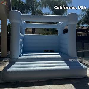 Castello Gonfiabile <span class=keywords><strong>Blu</strong></span> Pastello per Matrimoni con Colonne Angolari per Bambini e Adulti, Ideale per Eventi e <span class=keywords><strong>Noleggio</strong></span> - Product Image 2