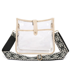 Fashionable <b>Women's</b> Waterproof Crossbody <b>Bag</b> Custom Transparent Newest PVC Clear <b>Bag</b> with Zipper Closure - Product Image 5