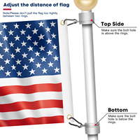 Anneaux de montage rotatifs étanches légers pour anneau de mât de drapeau Valley Forge