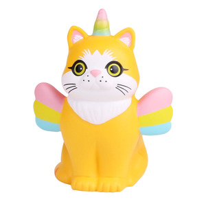 PU Foam Cat Unicorn Fidget Toy With Wings Slow <b>Rebound</b> Stress Relief For Kids 5 7 Years Unisex - Product Image 1