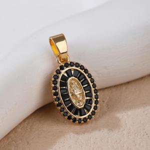 La migliore vendita Oro Laminado Lamia 14K 18K rame religioso 18K Oro placcato zircone ciondoli alla moda Oro 18K pendenti in Oro per - Product Image 3