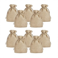Sac pliable vintage en jute avec cordon de serrage - Pochette d'emballage réutilisable, portable et écologique pour la protection contre la poussière