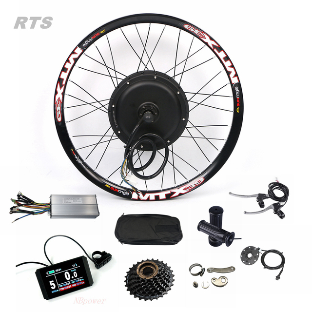 48v/52v 2000w Ebike Conversion Kit with MTX39 Rim 2000w Electric Hub Motor Bike Kit Rear Wheel