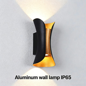 Applique murale LED 10W moderne et élégante, étanche IP65, à économie d'énergie, pour intérieur/extérieur, jardin, petite taille, <span class=keywords><strong>en</strong></span> aluminium, <span class=keywords><strong>blanc</strong></span> chaud - Product Image 3