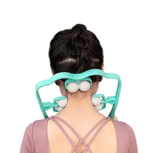 Пластиковый U-образный ручной самоуправляемый массажер для шеи
