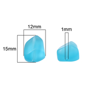 Perles de verre plates transparentes givrées facettées, perles en vrac pour la fabrication de bijoux, bracelets, colliers