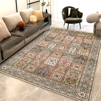 Tapis en cachemire avec support TPR, lavable, pliable, à poils courts, pour salon, chambre, chevet, canapé, table basse, tapis rembourré en polyester