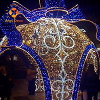 Cabane du Père Noël 3D personnalisée à LED Lumières de motif de maison de bonbon de Noël Décoration extérieure de paysage et de mariage IP65 pour Halloween
