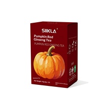 Thé au Ginseng Rouge de Citrouille, Mélange Premium de Ginseng Rouge de Citrouille Vieilli, 45g, Emballé Individuellement, Origine Anhui, Vente en Gros