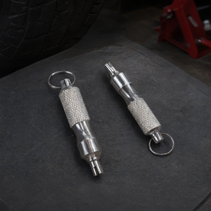 Outil de dépose de valve de pneu double extrémité en acier, clé à valve moletée pour réparation automobile - Product Image 3