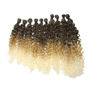 Peluca de pelo rizado degradado estilo cortina de espejo, de seda sintética resistente al calor, fabricada a máquina, para comercio exterior, moda estrella, venta al por mayor - Product Image 5