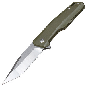 Couteau pliant G10 avec lame D2 en acier Damas à motif, disponible sur Amazon, possibilité d'ajouter un logo - Product Image 2