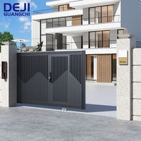 Dernières conceptions de portails principaux décoratifs, portails coulissants modernes en aluminium pour entrée de maison