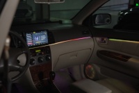 Panneau universel de luxe avec bande LED d'ambiance dynamique pour l'intérieur de voiture, 70 cm/80 cm, 64 couleurs