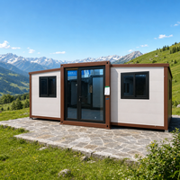 Maison conteneur préfabriquée extensible de 20 pieds, étanche, isolée, avec structure en acier personnalisée, pour le camping en plein air