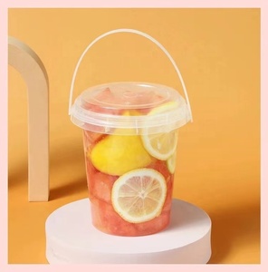 1000ml Fruit Tea Bucket Hand PP Material New Milk Tea Cup Plastic Juice Bucket PET Thickened Homemade Beverage Container