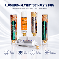 Tube de dentifrice en aluminium et plastique, emballage laminé, bouchon à vis 12,7-35 mm, impression UV, logo personnalisé, contenant pour soins bucco-dentaires