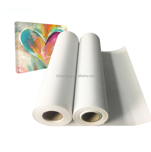 Toile en polycoton sans acide et non toxique, rouleau de toile de 24, 36, 42 pouces de largeur pour peinture acrylique, peinture artistique, rouleau de toile uni - Product Image 4