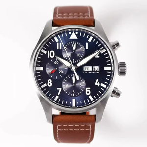 Reloj mecánico de súper calidad, 43 mm, fábrica ZF, movimiento asiático 7750, IW377709, reloj cronógrafo multifuncional para piloto, esfera azul - Product Image 1