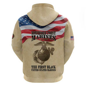 <span class=keywords><strong>เสื้อ</strong></span><span class=keywords><strong>ฮู้</strong></span><span class=keywords><strong>ด</strong></span>ผู้ชาย Montford Point Marines, <span class=keywords><strong>เสื้อ</strong></span>สเวตเชิ้ตที่ระลึกเก๋าอเมริกา3D ลายธงชาติอเมริกา - Product Image 2