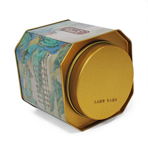 Hộp Thiếc Hình Bát Giác Sang Trọng Cho Bánh Quy Sô Cô La Cookie Hộp Kim Loại Chất Lượng Cao Cho Bao Bì Trà - Product Image 5