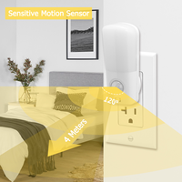 Veilleuse LOHAS Mini avec capteur de mouvement PIR, lumière LED chaude 3000K, à brancher, pour chambre à coucher, escalier