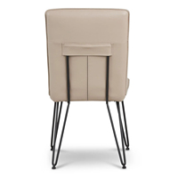 Chaises de salle à manger modernes en métal pour table à manger, chaises de salle à manger nordiques en cuir pour restaurant et cuisine