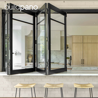 Ventanas Plegables de Aleación de Aluminio de Diseño Moderno, Resistentes a Huracanes y al Viento, para Cocina y Exteriores