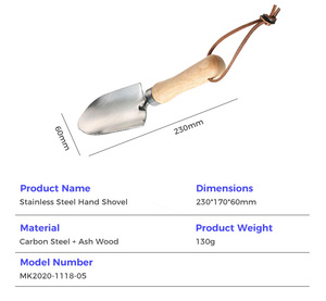 Meistverkaufter, direkt ab Werk erhältlicher, individuell angepasster <span class=keywords><strong>MIKE</strong></span> Polierter Garten-Handschaufel mit massivem Edelstahlgriff und Balsaholzgriff - Product Image 6