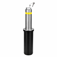 Borne de sécurité rétractable en acier inoxydable 304, borne de circulation extérieure économique, avec fonction de verrouillage automatique antivol 110 mm