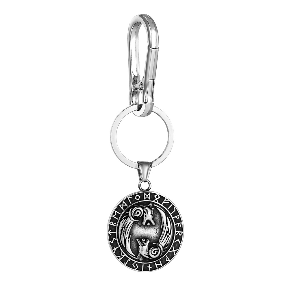Pendentif couleur acier fermoir bec d'aigle